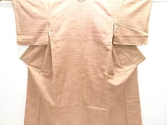 JAPANESE KIMONO / ANTIQUE KIMONO / SILK / TSUMUGI / WOVEN GRID